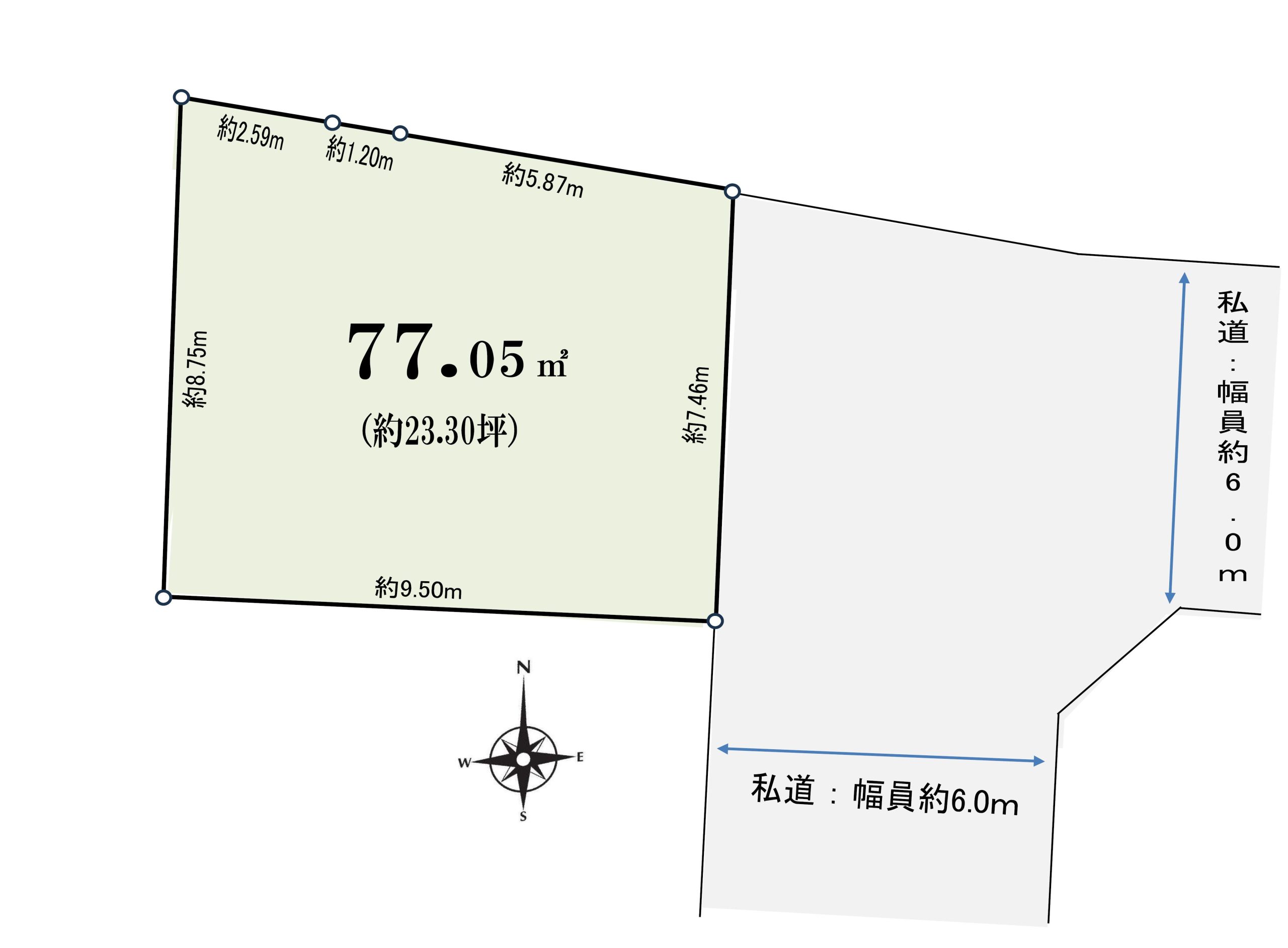 所沢市上新井5丁目売地、バルク